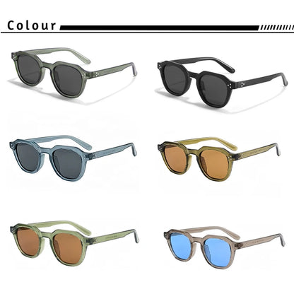 FoxDrop™ CATERSIDE Retro Polarized Sunglasses Men Ultralight TR90 Frame Polygon Women Sun Glasses Outdoor High Quality Travel  Eyewear