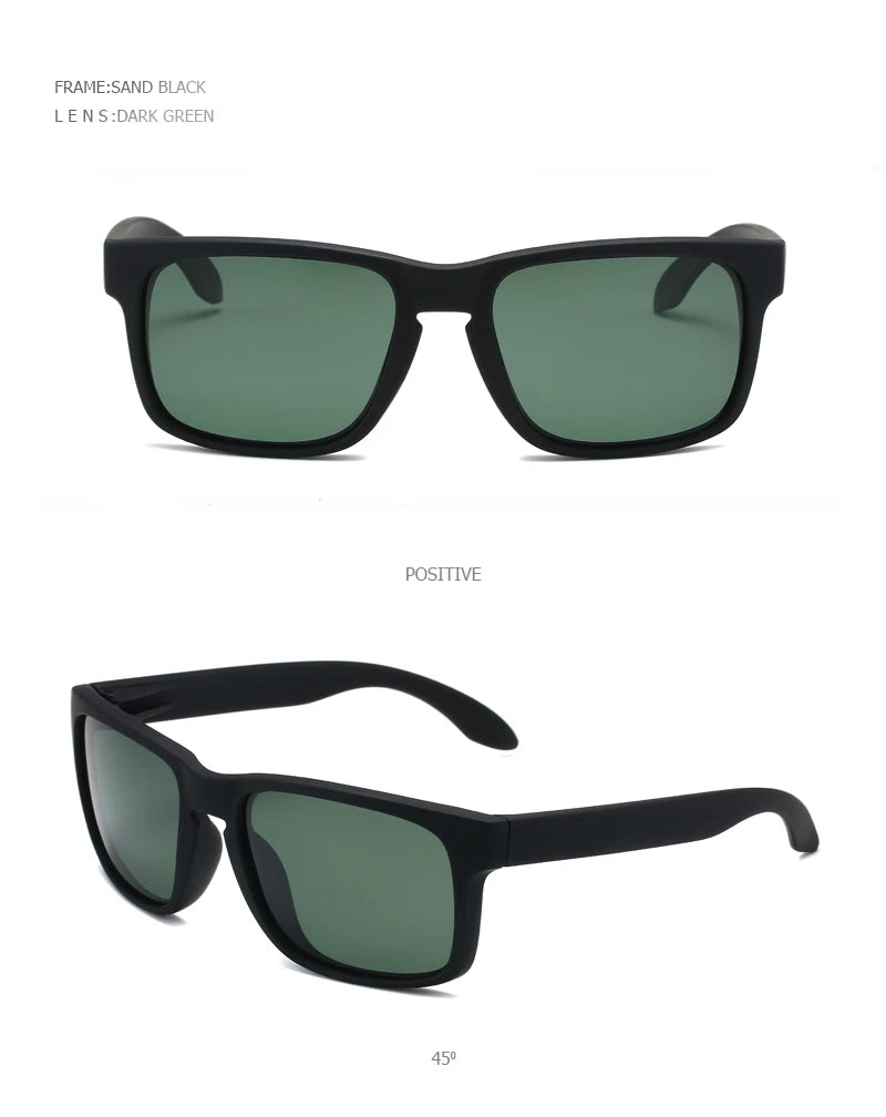 FoxDrop™ Classic Fashion Square Polarized Sunglasses Men Vintage Plastic Male Sun Glasses Women Stylish Black Outdoor Sports Shades UV400