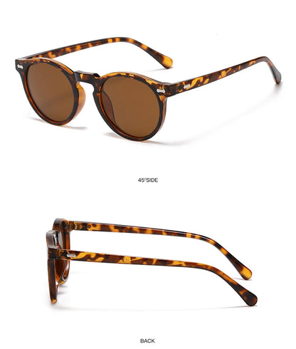 FoxDrop™ Retro Round Sunglasses Men Women Fashion Small Polarized Sun Glasses For Male Female Literary Vintage Shades Driving Eyeglasses