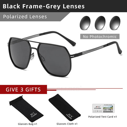 FoxDrop™ CLLOIO Fashion High Quality Photochromic Sunglasses Men Women Polarized Sun Glasses Chameleon Anti-glare Driving Oculos de sol
