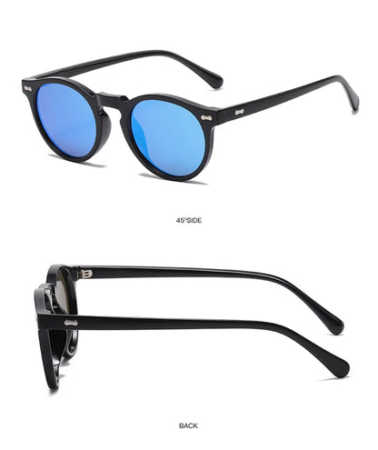 FoxDrop™ Retro Round Sunglasses Men Women Fashion Small Polarized Sun Glasses For Male Female Literary Vintage Shades Driving Eyeglasses