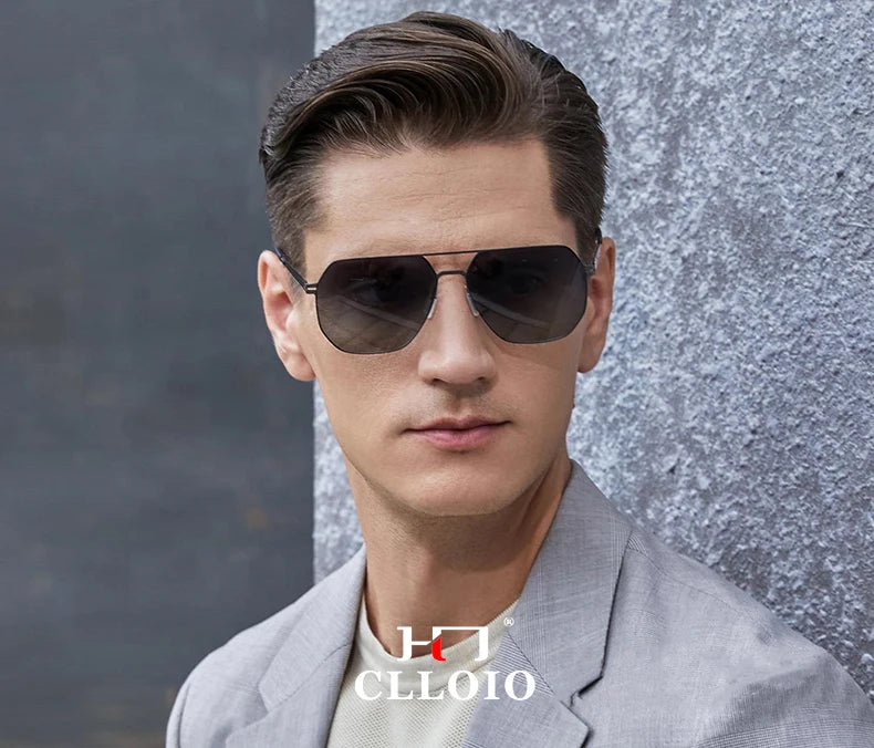 FoxDrop™ CLLOIO Fashion High Quality Photochromic Sunglasses Men Women Polarized Sun Glasses Chameleon Anti-glare Driving Oculos de sol