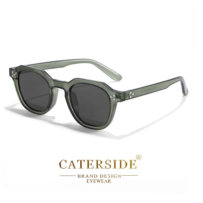 FoxDrop™ CATERSIDE Retro Polarized Sunglasses Men Ultralight TR90 Frame Polygon Women Sun Glasses Outdoor High Quality Travel  Eyewear