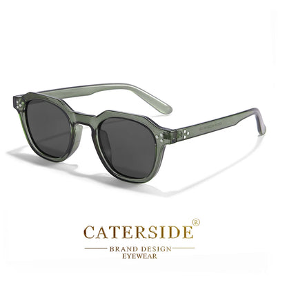 FoxDrop™ CATERSIDE Retro Polarized Sunglasses Men Ultralight TR90 Frame Polygon Women Sun Glasses Outdoor High Quality Travel  Eyewear