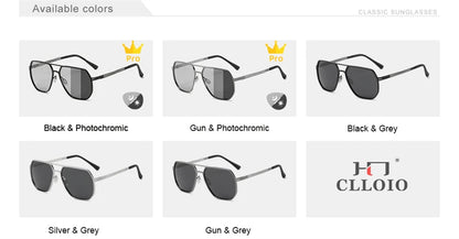 FoxDrop™ CLLOIO Fashion High Quality Photochromic Sunglasses Men Women Polarized Sun Glasses Chameleon Anti-glare Driving Oculos de sol