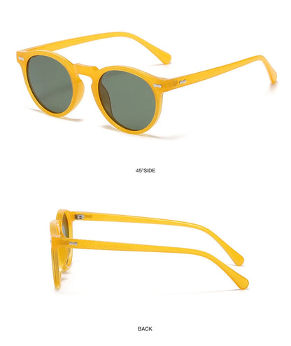 FoxDrop™ Retro Round Sunglasses Men Women Fashion Small Polarized Sun Glasses For Male Female Literary Vintage Shades Driving Eyeglasses