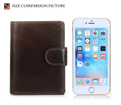 Portefeuille FoxDrop™ pour homme, nouveau, en cuir de vache véritable, porte-monnaie, pochette, moraillon, ouvert, qualité supérieure, style rétro, court