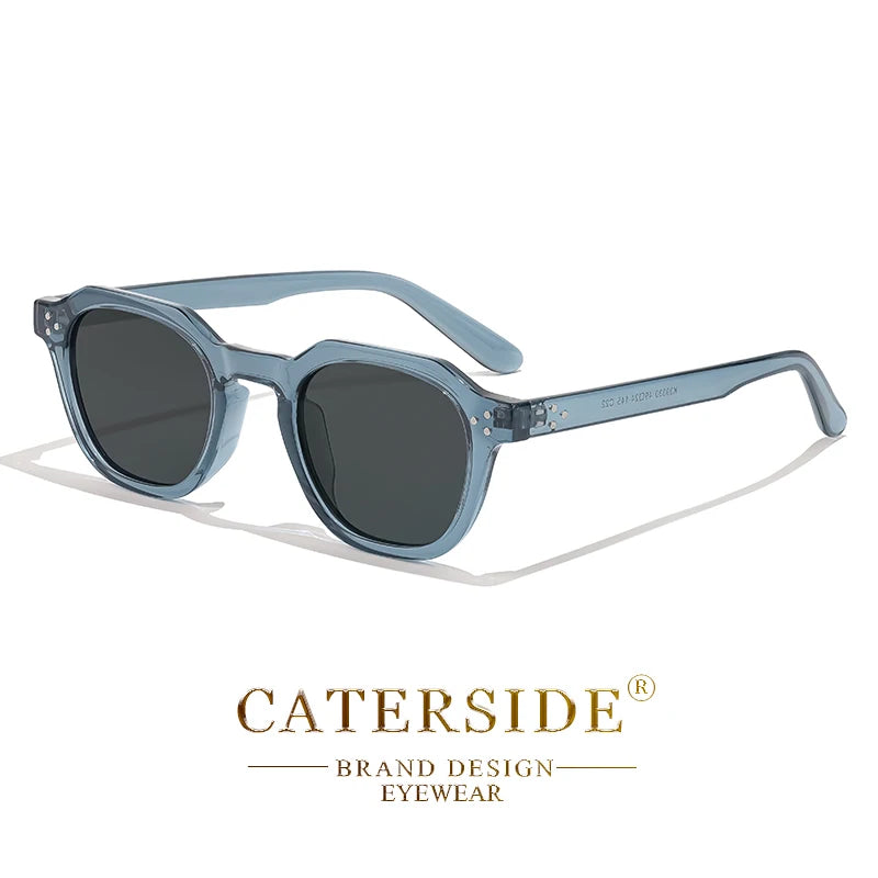 FoxDrop™ CATERSIDE Retro Polarized Sunglasses Men Ultralight TR90 Frame Polygon Women Sun Glasses Outdoor High Quality Travel  Eyewear