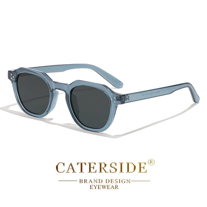 FoxDrop™ CATERSIDE Retro Polarized Sunglasses Men Ultralight TR90 Frame Polygon Women Sun Glasses Outdoor High Quality Travel  Eyewear