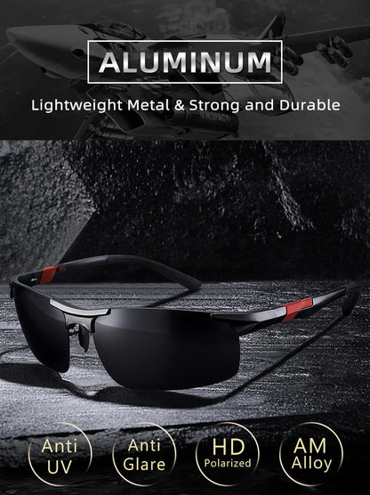FoxDrop™ CLLOIO New Aluminum Polarized Photochromic Sunglasses Men Polarized Day Night Driving Glasses Anti-Glare Chameleon Oculos de sol