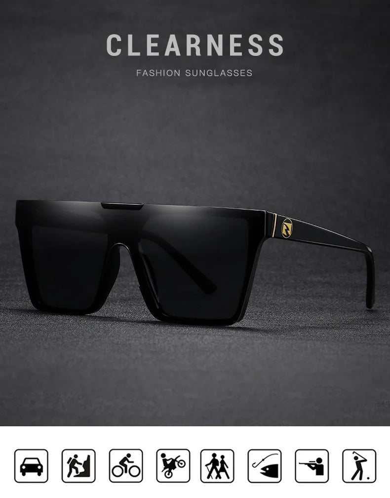 FoxDrop™ HEAT WAVE luxury brand design one-piece fashionable glasses for men and women cross-border driving sunglasses HW04 eyewear