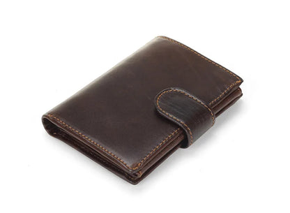 Portefeuille FoxDrop™ pour homme, nouveau, en cuir de vache véritable, porte-monnaie, pochette, moraillon, ouvert, qualité supérieure, style rétro, court