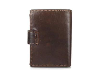 Portefeuille FoxDrop™ pour homme, nouveau, en cuir de vache véritable, porte-monnaie, pochette, moraillon, ouvert, qualité supérieure, style rétro, court
