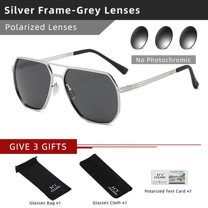 FoxDrop™ CLLOIO Fashion High Quality Photochromic Sunglasses Men Women Polarized Sun Glasses Chameleon Anti-glare Driving Oculos de sol