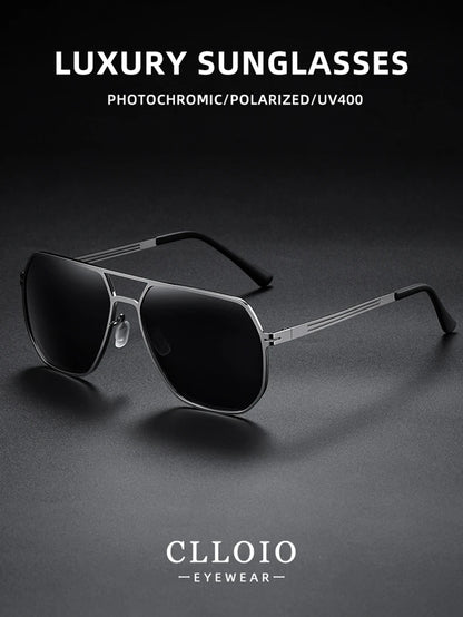 FoxDrop™ CLLOIO Fashion High Quality Photochromic Sunglasses Men Women Polarized Sun Glasses Chameleon Anti-glare Driving Oculos de sol