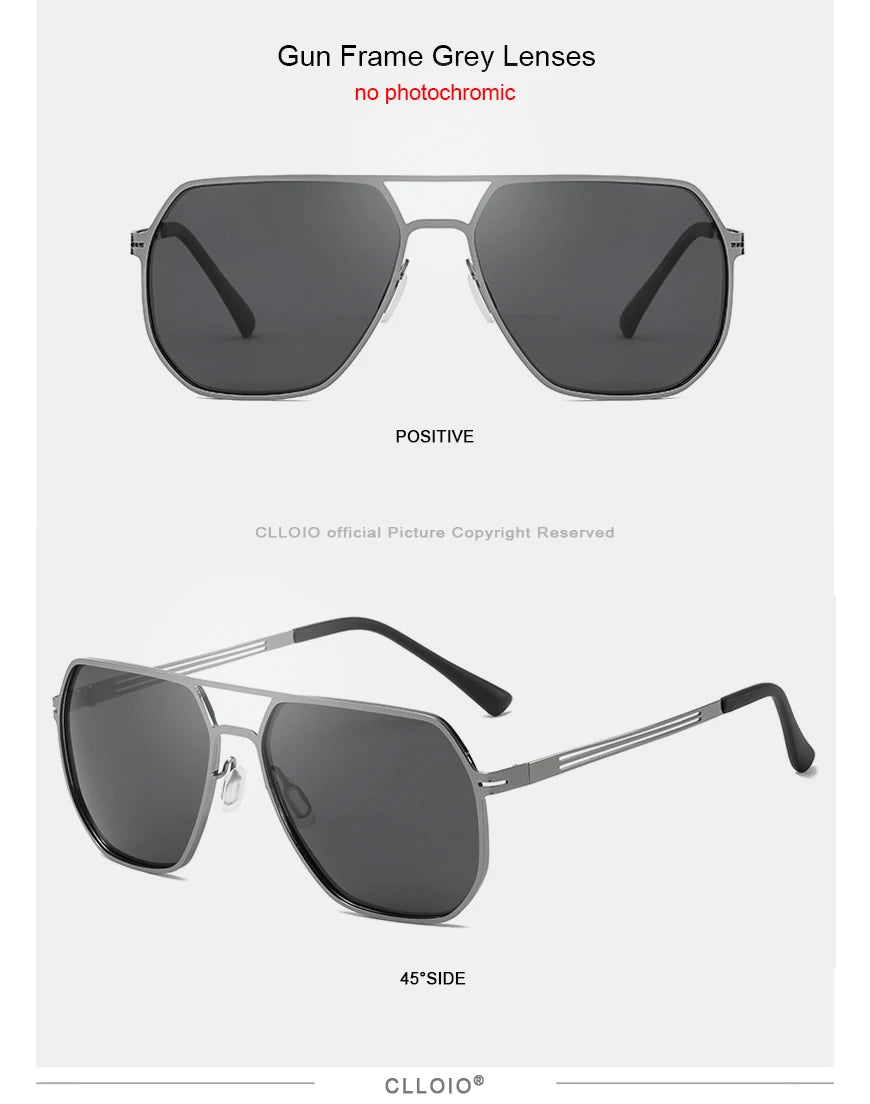 FoxDrop™ CLLOIO Fashion High Quality Photochromic Sunglasses Men Women Polarized Sun Glasses Chameleon Anti-glare Driving Oculos de sol