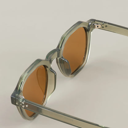 FoxDrop™ CATERSIDE Retro Polarized Sunglasses Men Ultralight TR90 Frame Polygon Women Sun Glasses Outdoor High Quality Travel  Eyewear