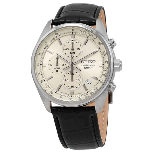 Seiko  Chronograph Quartz Champagne Dial Men's Watch Item No. SSB383