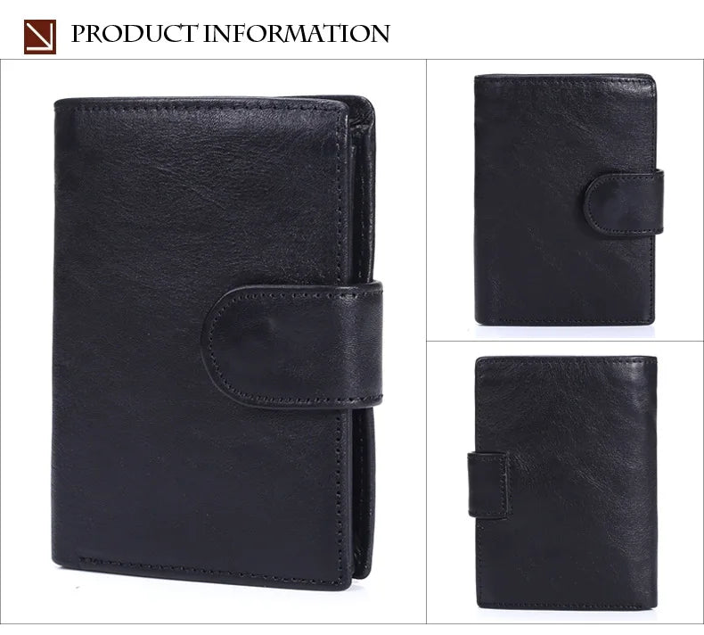 Portefeuille FoxDrop™ pour homme, nouveau, en cuir de vache véritable, porte-monnaie, pochette, moraillon, ouvert, qualité supérieure, style rétro, court