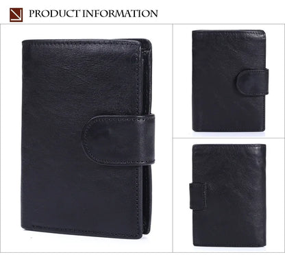 Portefeuille FoxDrop™ pour homme, nouveau, en cuir de vache véritable, porte-monnaie, pochette, moraillon, ouvert, qualité supérieure, style rétro, court