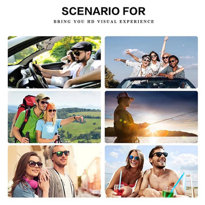 FoxDrop™ CATERSIDE Retro Polarized Sunglasses Men Ultralight TR90 Frame Polygon Women Sun Glasses Outdoor High Quality Travel  Eyewear