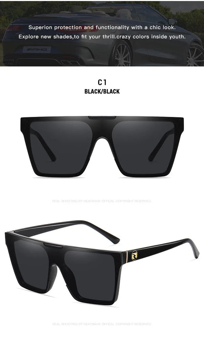 FoxDrop™ HEAT WAVE luxury brand design one-piece fashionable glasses for men and women cross-border driving sunglasses HW04 eyewear