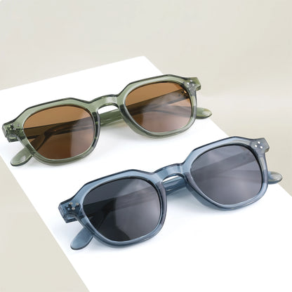FoxDrop™ CATERSIDE Retro Polarized Sunglasses Men Ultralight TR90 Frame Polygon Women Sun Glasses Outdoor High Quality Travel  Eyewear