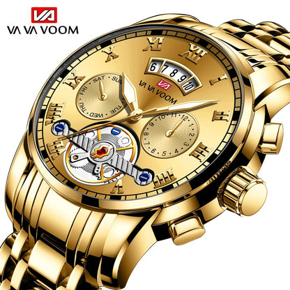 FoxDrop™ Top Brand Mens Luxury Watch Stainless Steel Luminescence Clock Casual Chic 3Bar Waterproof Outdoor Sport Watch