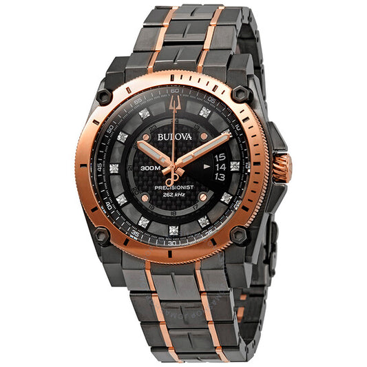 Bulova  Precisionist Diamond Black Dial Men's Watch Item No. 98D149