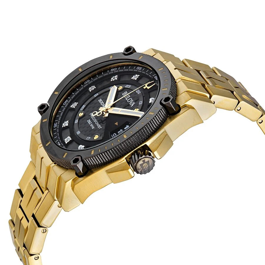 Bulova  Precisionist Quartz Diamond Black Dial Men's Watch Item No. 98D156