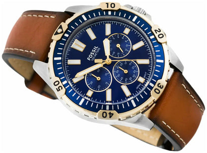 Fossil  Garrett Chronograph Quartz Blue Dial Men's Watch Item No. FS5625