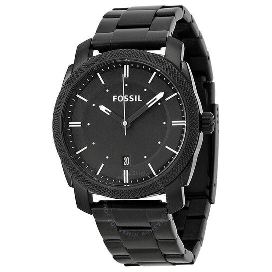 Fossil  Machine Black Dial Black-plated Men's Watch Item No. FS4775