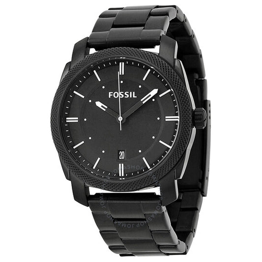 Fossil  Machine Black Dial Black-plated Men's Watch Item No. FS4775