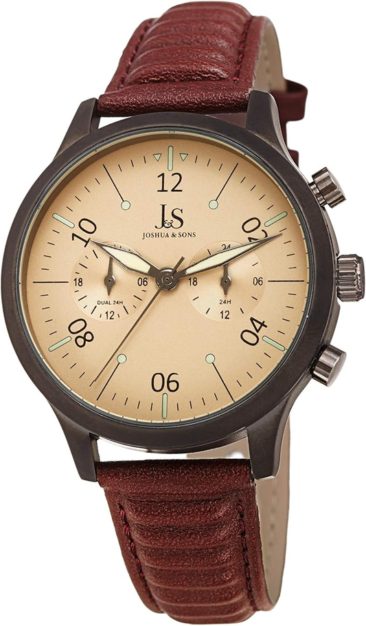 Joshua And Sons Quartz Beige Dial Men's JX146GNBR