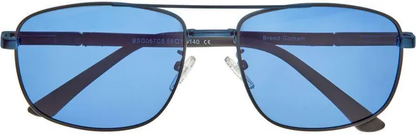 Breed  Men's Blue Rectangular Sunglasses