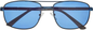 Breed  Men's Blue Rectangular Sunglasses