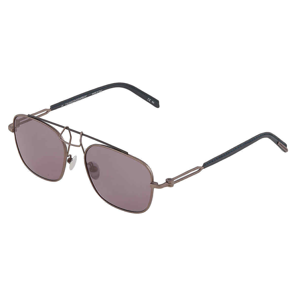 Calvin Klein Titanium Grey Pilot Men's Sunglasses CKNYC1811S 008 54