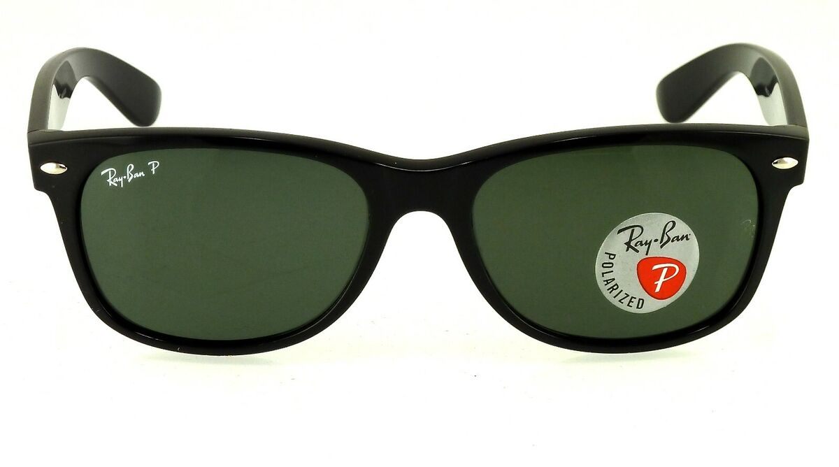 Ray-Ban  New Wayfarer Classic Polarized Green Unisex Sunglasses Item No. RB2132 901/58 55