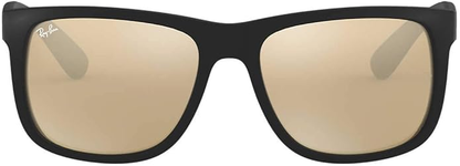 Ray-Ban  Open Box - Ray Ban Justin Color Mix Gold Mirror Square Unisex Sunglasses Item No. RB4165 622/5A 54