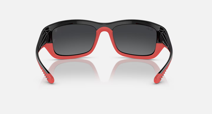 Ray-Ban  Scuderia Ferrari Silver Mirrored Square Men's Sunglasses Item No. RB4405M F6016G 59