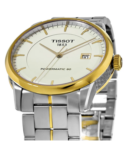 Tissot  Powermatic 80 Ivory Dial Men's Watch T0864072226100