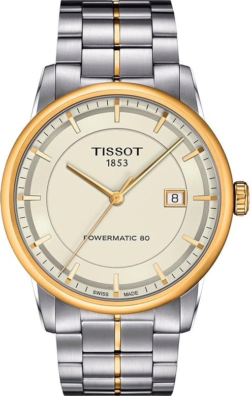 Tissot  Powermatic 80 Ivory Dial Men's Watch T0864072226100
