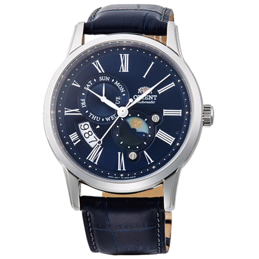 Orient  Sun and Moon Automatic Blue Dial Men's Watch Item No. RA-AK0011D10B