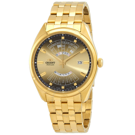 Orient  Multi Year Gold Dial Men's Watch Item No. RA-BA0001G10