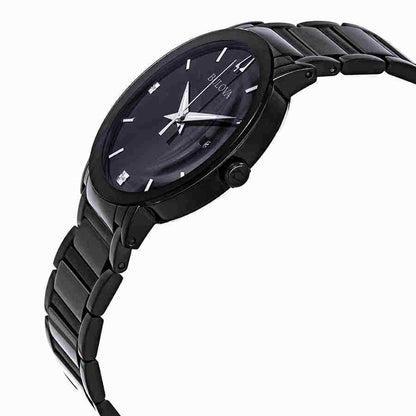 Bulova  Modern Diamond Black Dial Men's Watch Item No. 98D144