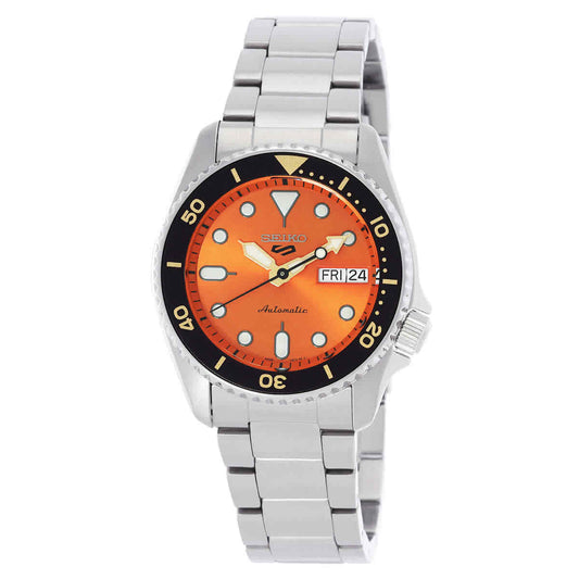 Seiko  5 Automatic Orange Dial Unisex Watch Item No. SRPK35