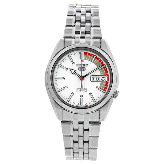 Seiko 5 Automatic White Dial Men's Watch Item No. SNK369