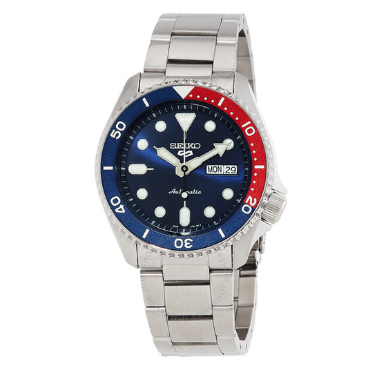 Seiko  5 Sports Automatic Blue Dial Pepsi Bezel Men's Watch Item No. SRPD53K1