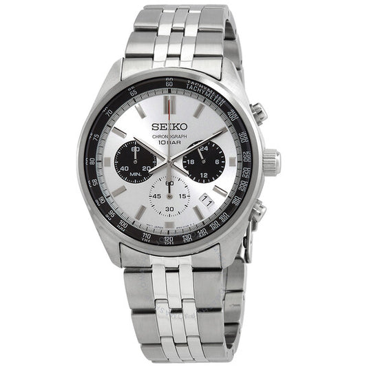 Seiko  Chronograph Quartz White Dial Men's Watch Item No. SSB425P1